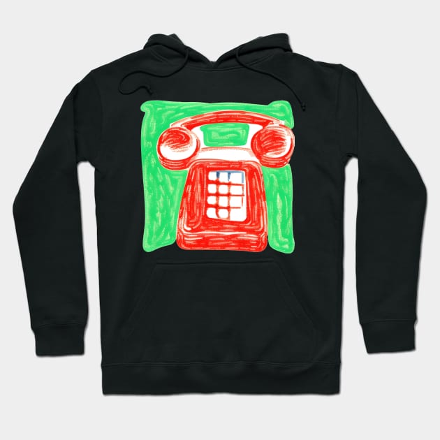 Telephone Hoodie by Maria Murtaza